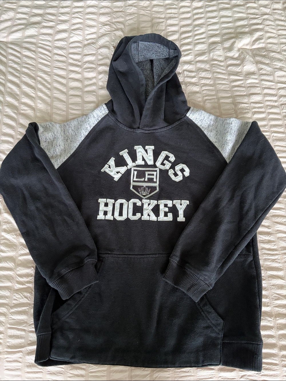 NHL Los Angeles Kings Black & Gray Hooded Youth Sweatshirt